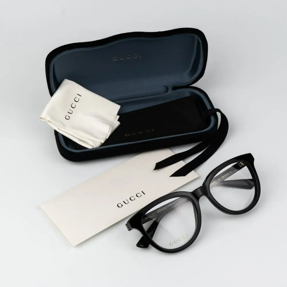 SALE! Gucci Women Eyeglasses Black Oval GG1687O 001 BRAND NEW